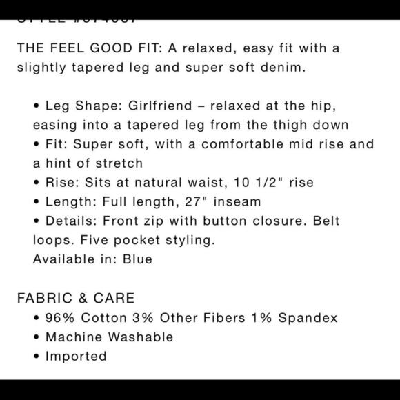 Loft Super Soft Girlfriend Jeans tapered leg relaxed fit summer coastal grandma - Picture 9 of 9